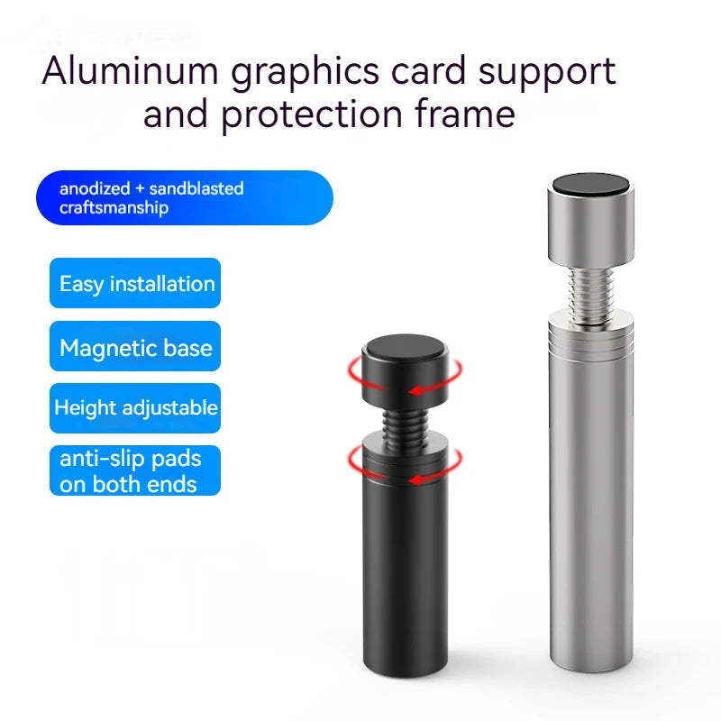 TEUCER VC-16 foulant Carte GPU Titulaire Vertical Télescopique Rotatif Stand Magnétique invite ket Vidéo Porte-Carte