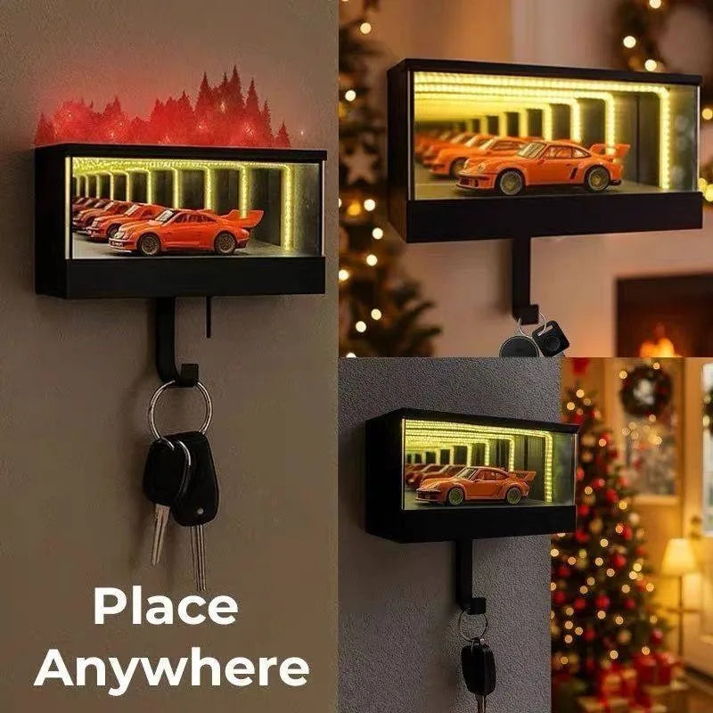 Porte-clés Infinity Garage, porte-clés de voiture éclairé, porte-clés Infinite Garage, adapté à la maison, au bureau, à l'entrée, porte-clés de voiture