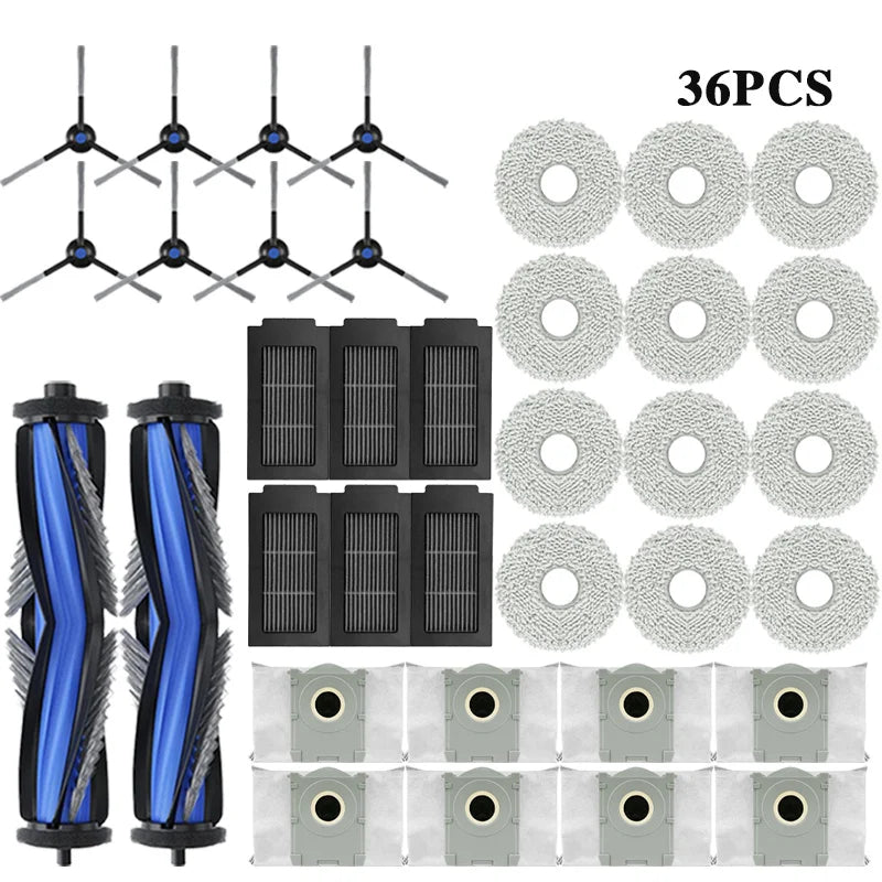 ECOVACS T50 PRO OMNI / T50 OMNI Robot Vacuum Cleaner Spare Parts Main Side Brushes Mop Cloths HEPA Filters Dust Bags Accessories