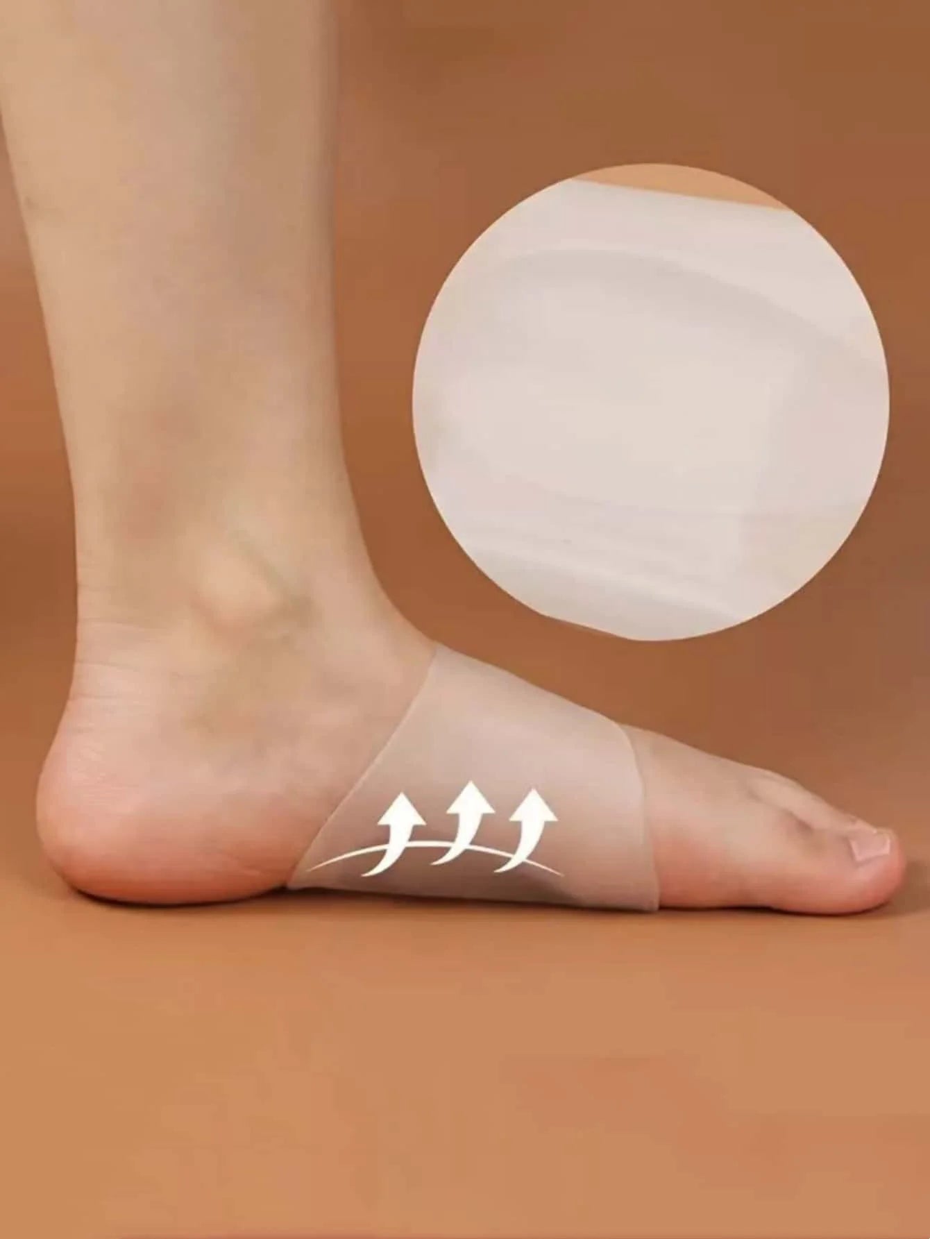1 par de plantillas deportivas con soporte de arco para hombres y mujeres para pies planos para apoyar la almohadilla del pie y aliviar la presión.