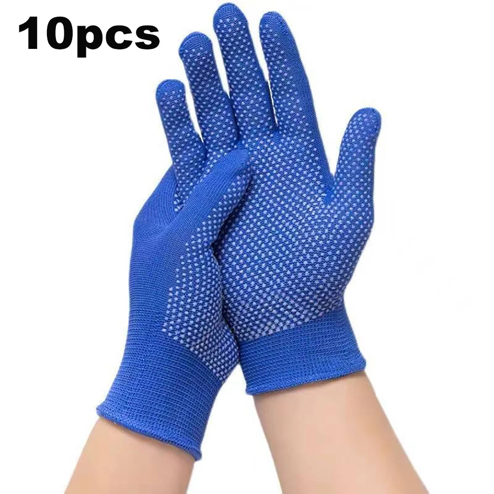10 pièces gants en Nylon respirant antidérapant pour cyclisme pêche Camping unisexe multicolore Protection du travail gants de Protection du travail
