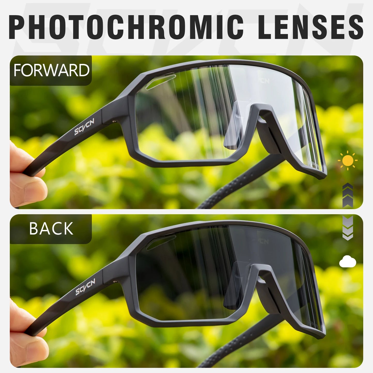 SCVCN-Gafas de sol de ciclismo para hombres y mujeres, gafas de bicicleta, UV400, deportes al aire libre, MTB, equitación, senderismo, nuevo