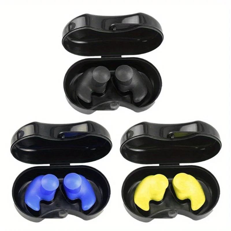 Tapones de natación de silicona impermeables y reutilizables para buceo, surf, ducha, accesorios de baño, 2 piezas