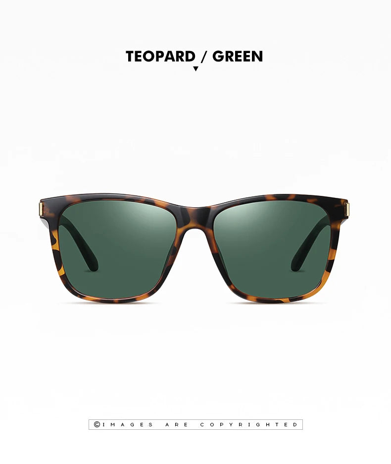 Classique Vintage lunettes de soleil polarisées homme mode léopard cadre rétro lunettes femme UV400 Anti-éblouissement lunettes de soleil homme