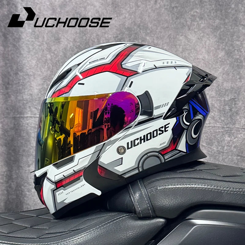 Casque de moto DOT de haute qualité quatre saisons course de Motocross modulaire rabattable hommes femmes casque tout-terrain casque gratuit