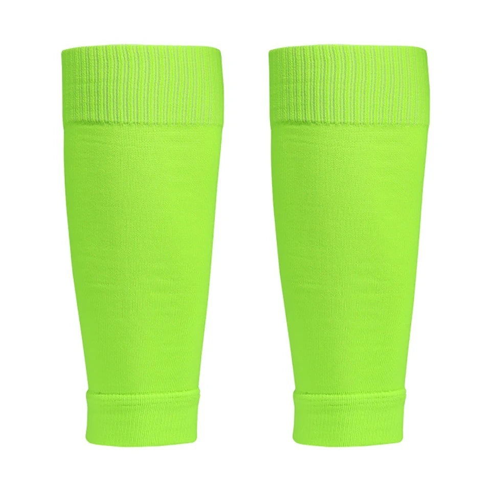 Loogdeel 1 Pair Football Socks Leg Brace Sleeves Breathable Sports Socks Shin Guard for Kids and Adults Calf Protection Leg Cover