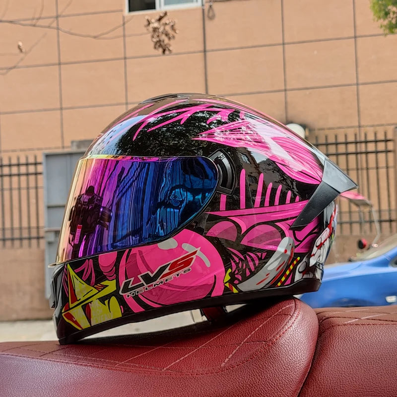 Casques de moto pour hommes et tenue de femme casques de Locomotive à Double lentille Cascos Para Capacete Da Motocicleta