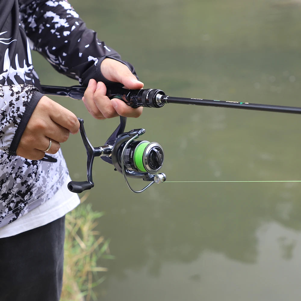 FISHINGFANS ORCA lumière moyenne ML puissance haute teneur en carbone mer eau douce basse conique arrondi côtelé tige de pêche en croisement
