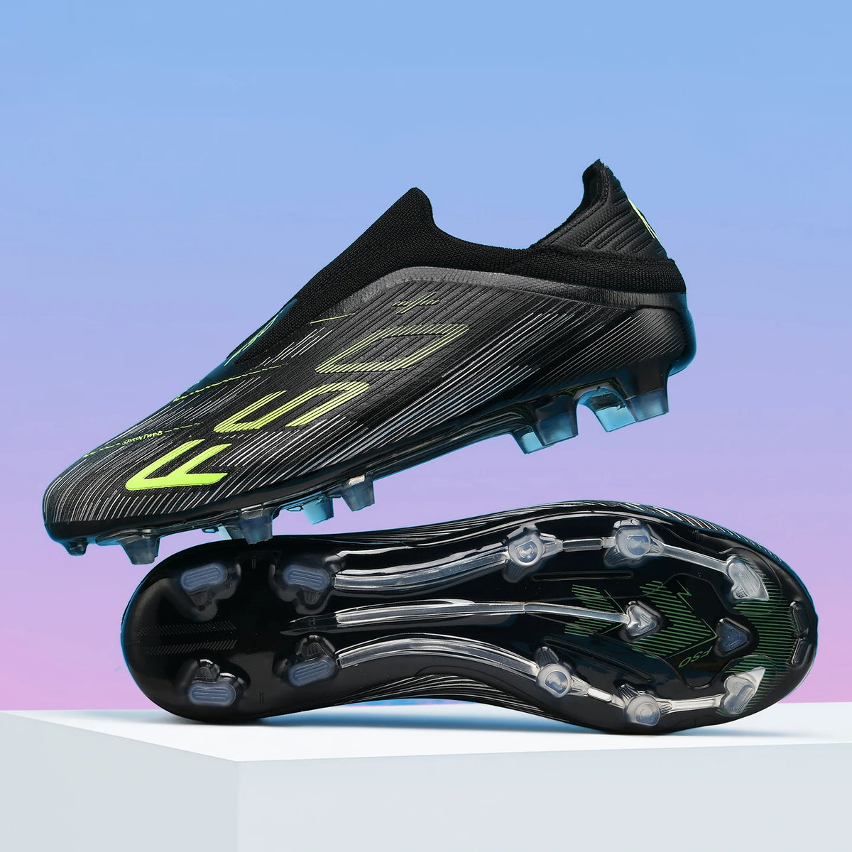Chaussures de Football Sans Lacets FG — Niveau Avancé, Tailles EU 34–46