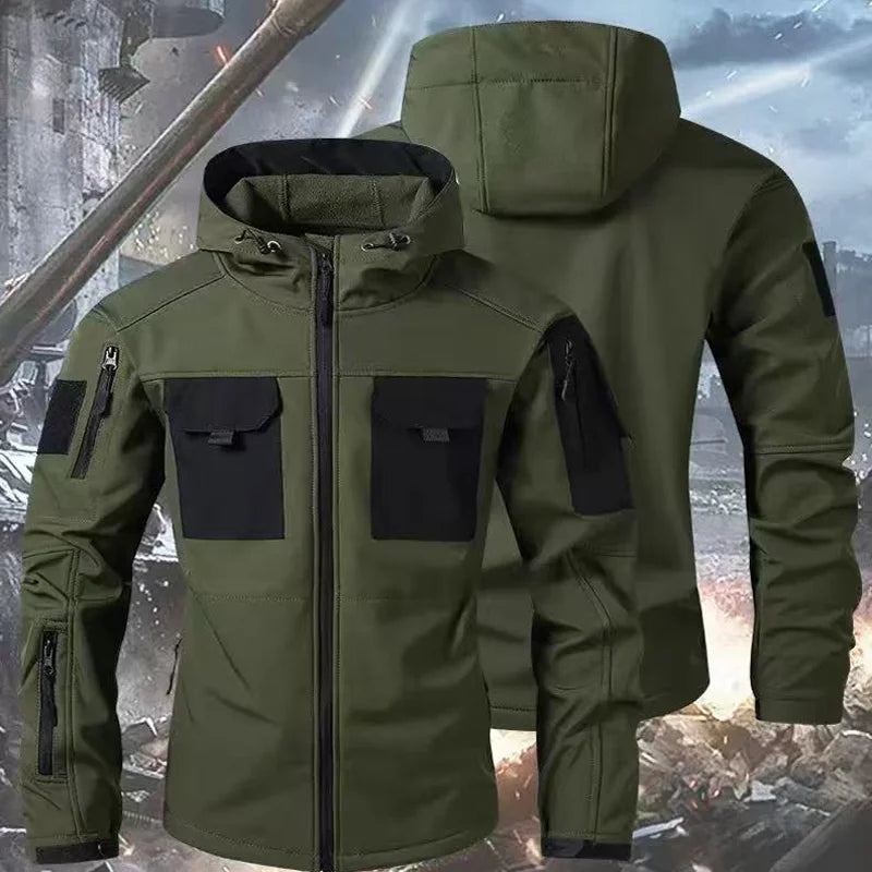 Vestes polaires de Combat militaire tactique d'hiver pour hommes, manteau chaud de randonnée en plein air, Camping, escalade, multi-poches, Trekking décontracté