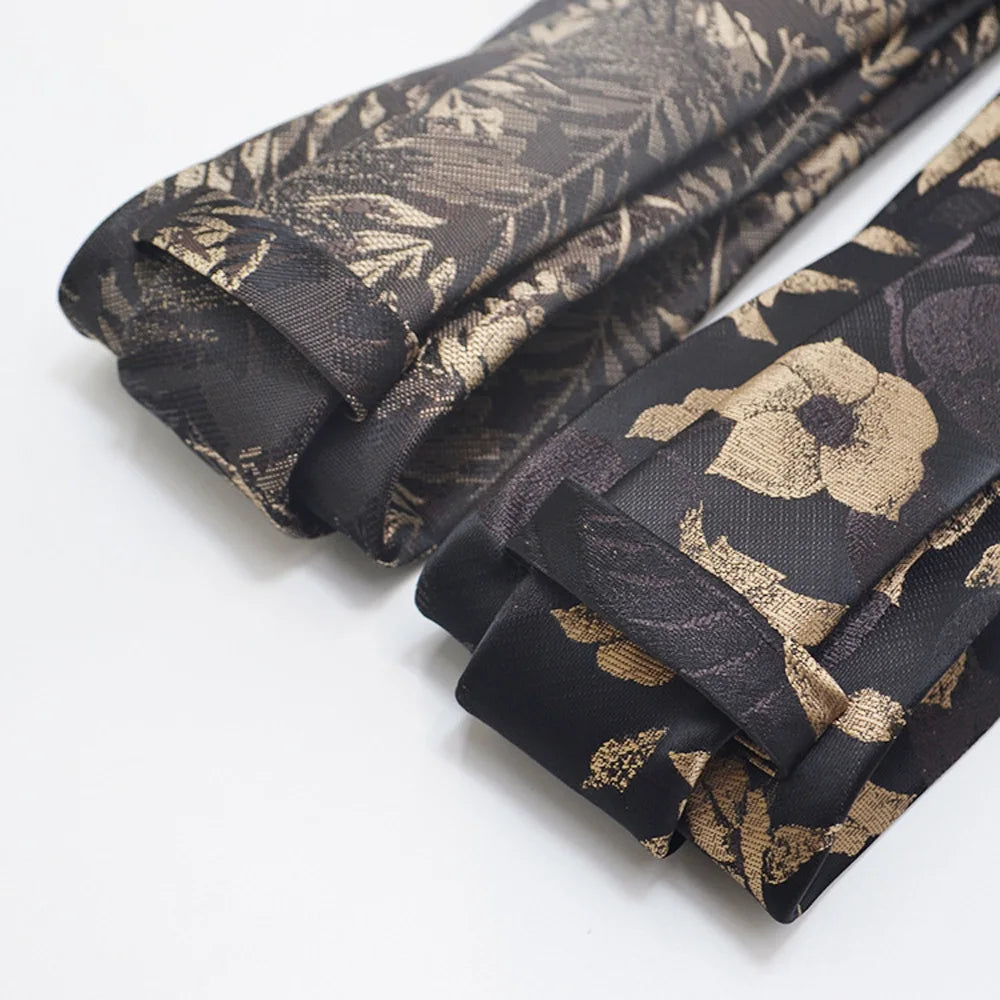 Corbata de jacquard de alta calidad para hombre, diseño floral de 8 cm, accesorios de corbata para uso diario, camisa, traje, corbata, regalos para fiestas de boda, corbata
