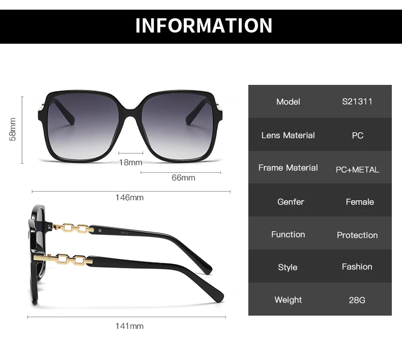 Mode carré à la mode cyclisme lunettes de soleil femmes grand cadre coloré lunettes de soleil femme dégradé extérieur nuances dames lunettes