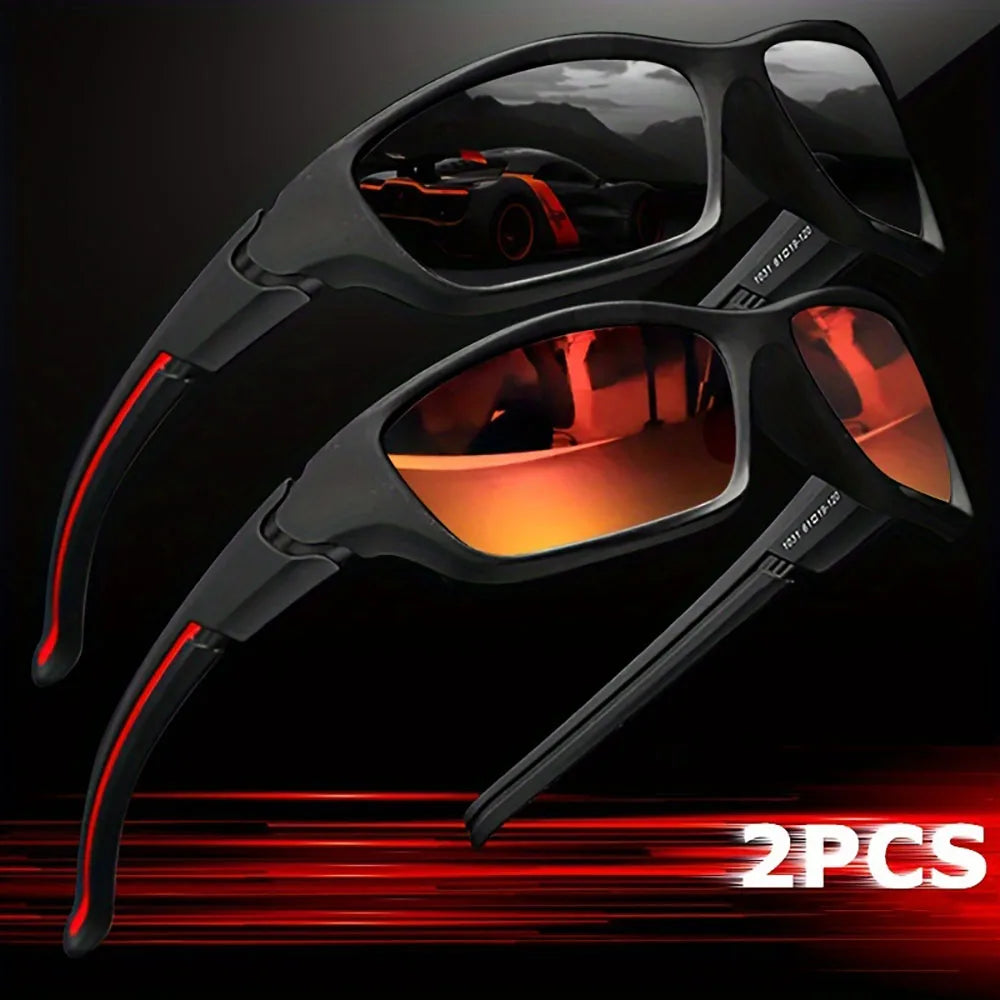 Lunettes polarisées à la mode, 2 pièces, Cool Fantasy avancé, Sports de plein air pour hommes et femmes, cyclisme, pêche, randonnée, Golf