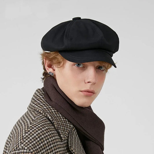 Mode béret mâle femme printemps été polyvalent classique Casquette peintre élégant rétro octogonal chapeau hommes femmes Casquette de soleil adolescent