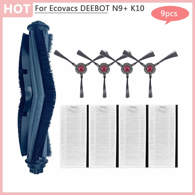 Main Brush Cover for Ecovacs DEEBOT N9 + K10 Yeedi Robot Vacuum Cleaner, Dust Box, Hepa Filter, Mop Cloth Module, Home Accessories