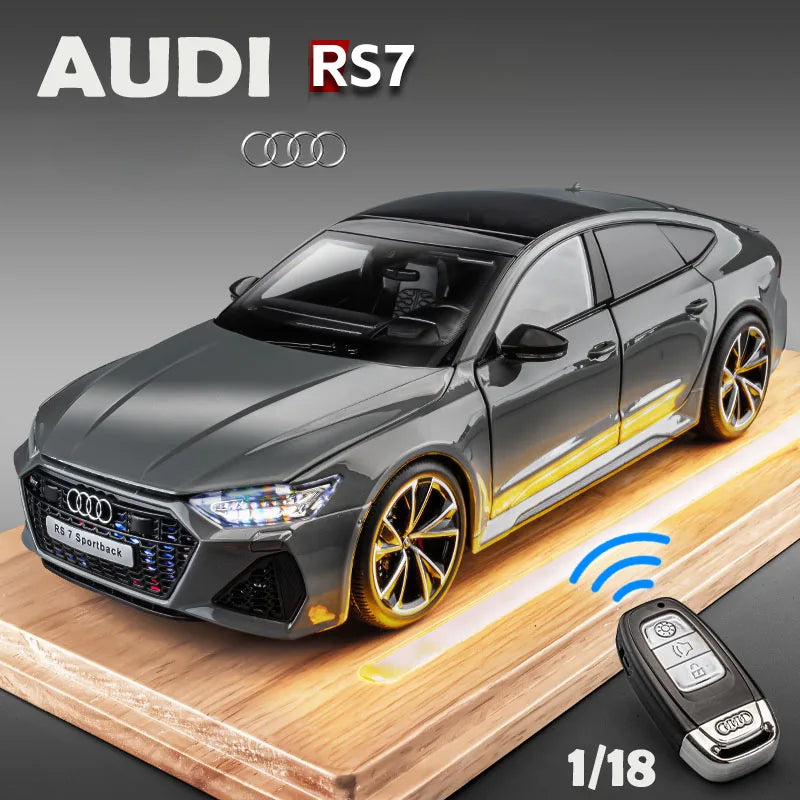 Maqueta de coche de aleación con licencia oficial 1:18 AUDI RS7 Sportback, coche en miniatura coleccionable, decoración del hogar, regalo de cumpleaños para novio