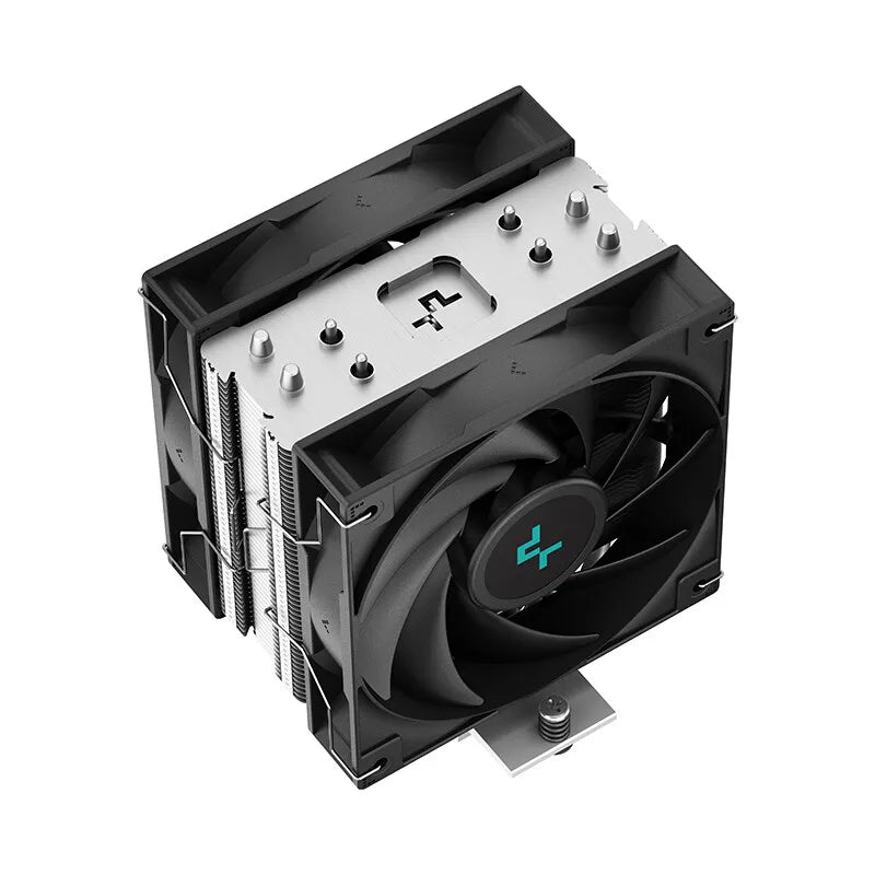 Refroidisseur de processeur DeepCool AG400 Plus 4 caloducs double ventilateur 220W, ventilateur 120mm, refroidisseur d'air pour processeur LGA1700 1851 AM5 AM4, radiateur de refroidissement par air