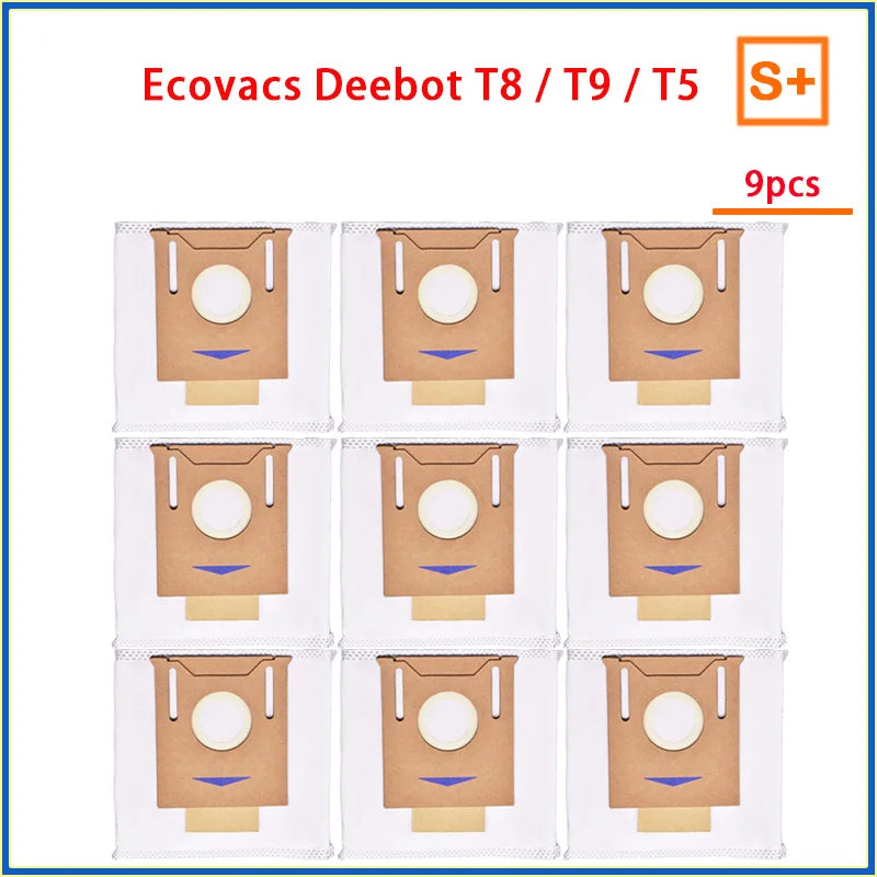 Dust Bag Parts for ECOVACS Deebot T9 AIVI T8 AIVI N8 Pro Robot Vacuum Cleaner, Main Side Brush, HEPA Filter, Replacement Accessories
