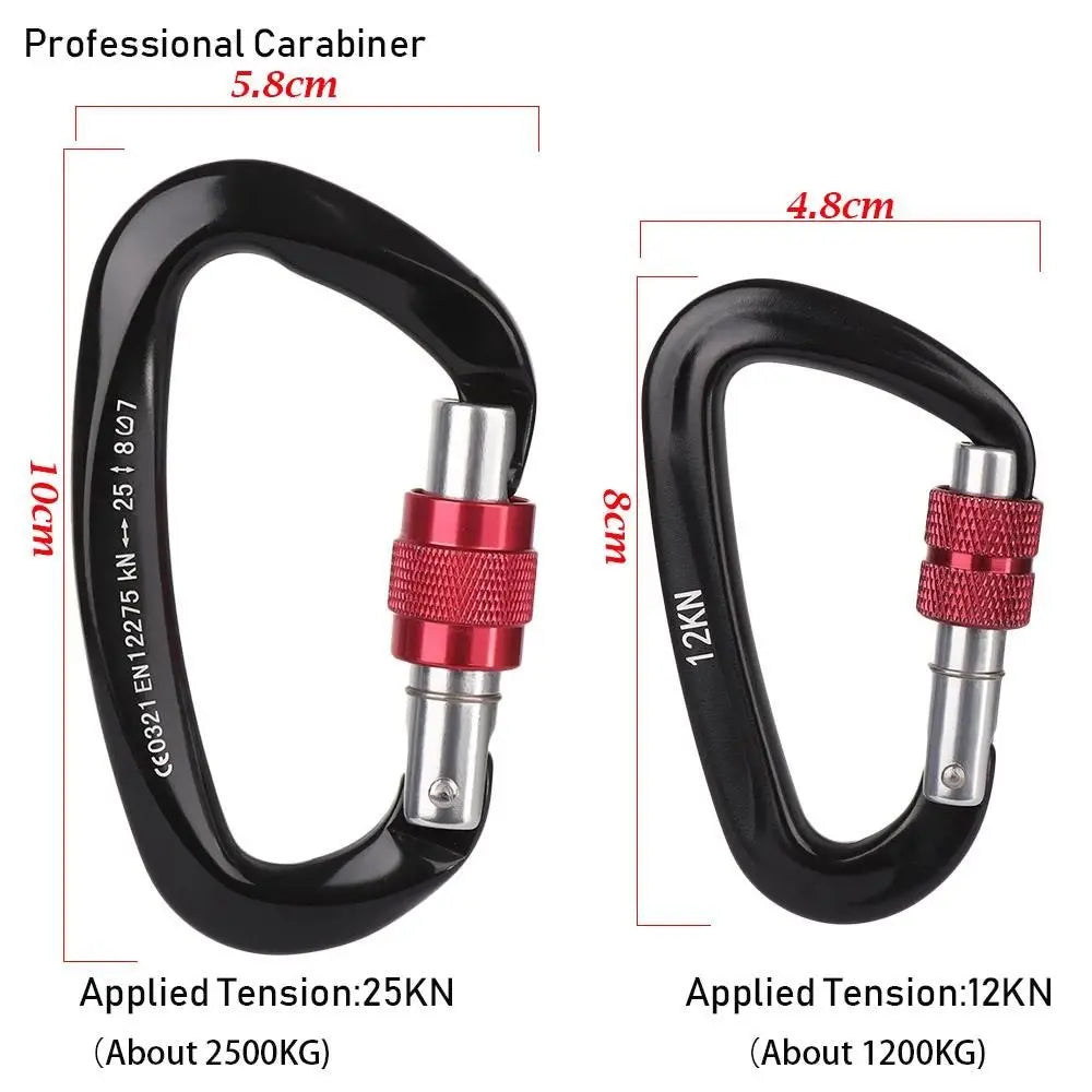 Accessoires de verrouillage principal de sécurité en aluminium de qualité, équipement de protection d'alpinisme, mousqueton professionnel, crochets pour clés d'escalade