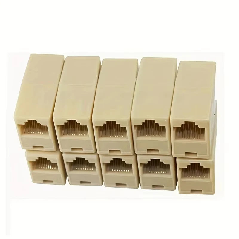 10Pcs RJ45 5E 6 6a Ethernet Network Cable Connector for Tourists LAN Straight Head Replacement