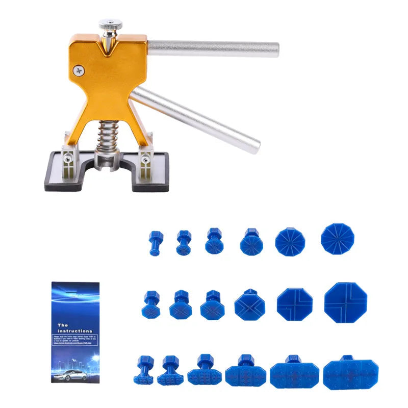 Kit d'extraction de plastique pour carrosserie de voiture, feuille métallique sans peinture, outils de réparation pour enlever les fosses de grêle, ensemble de ventouses chaudes de plusieurs tailles