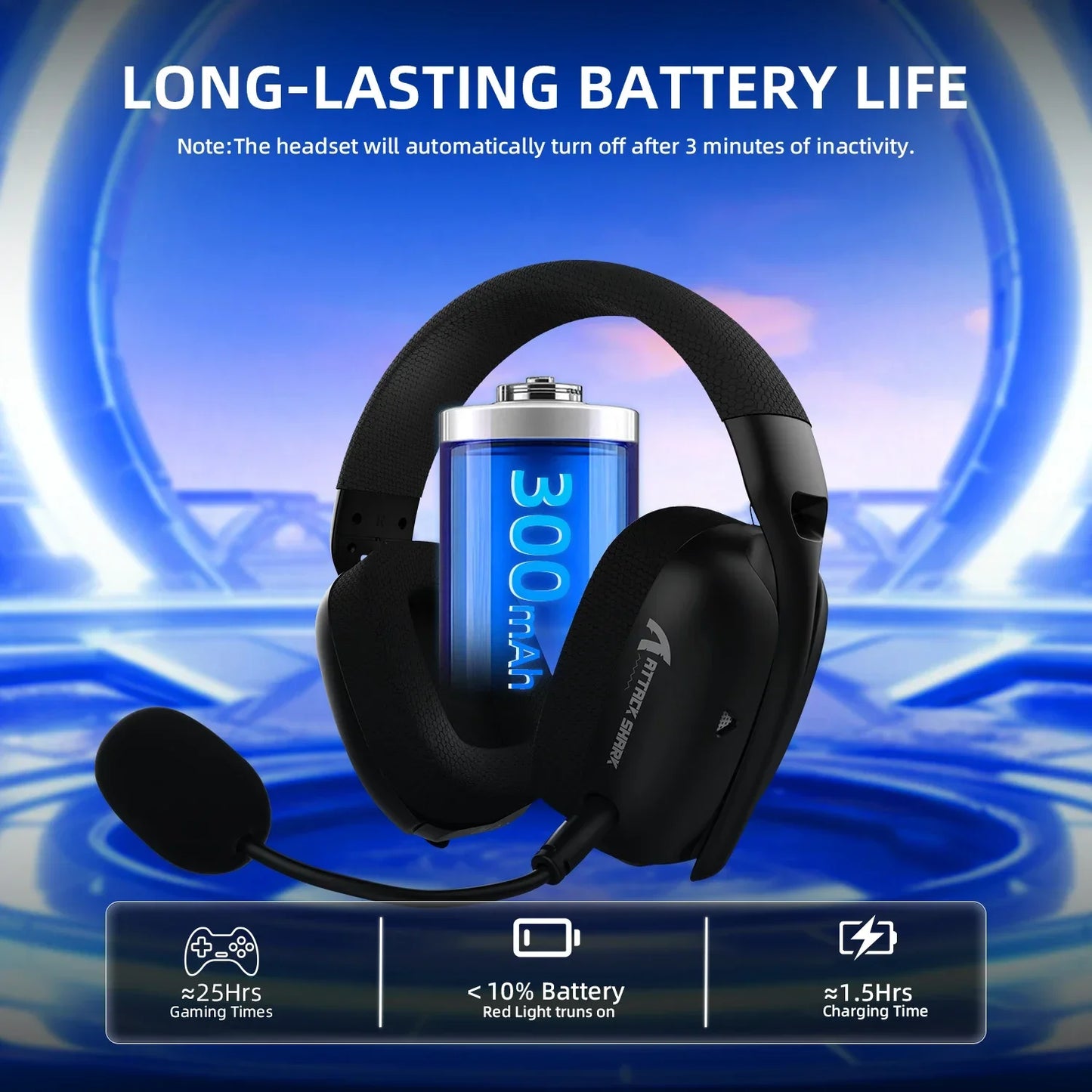 Casque gaming sans fil 2.4G/BT/filaire ultra-léger — pilotes 40mm, faible latence, PC et consoles