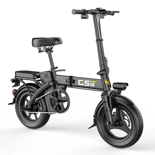 UPlee Ebike GS3 500W 48V 8AH Electric Bicycle with 14-inch Tires, City Electric Bike, Snow Electric Bike, Adult Electric Bike