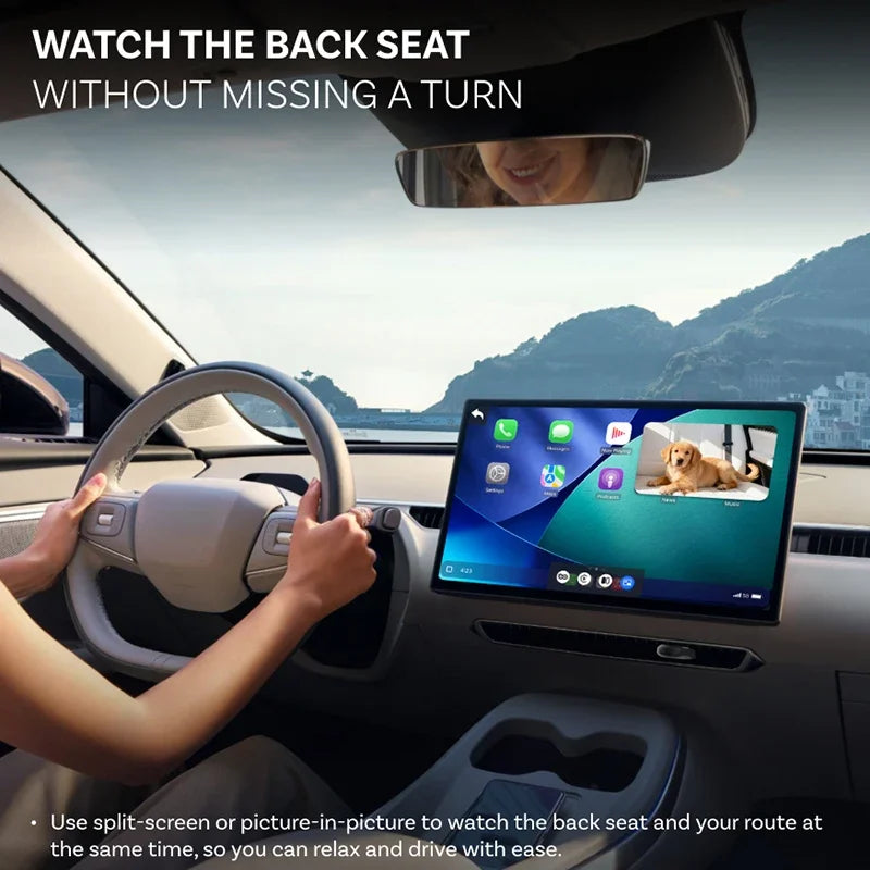 Adaptateur CarPlay Sans Fil Caméra Bébé — 1080P 150° Vision Nocturne Grand Angle