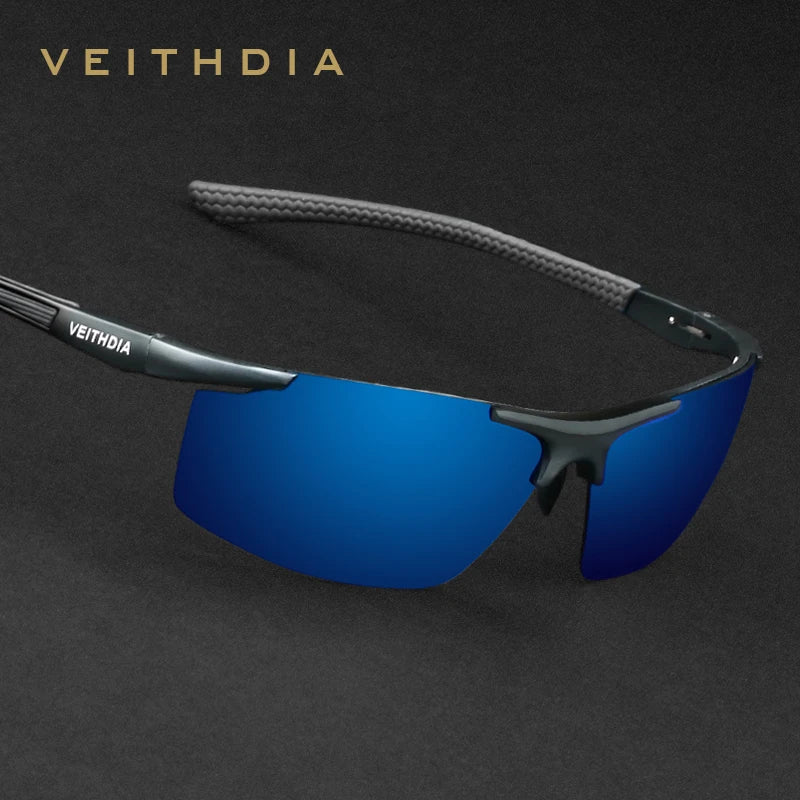 VEITHDIA aluminium magnésium hommes lunettes de soleil polarisées UV400 revêtement miroir lunettes de soleil en plein air lunettes pour homme accessoires 6588