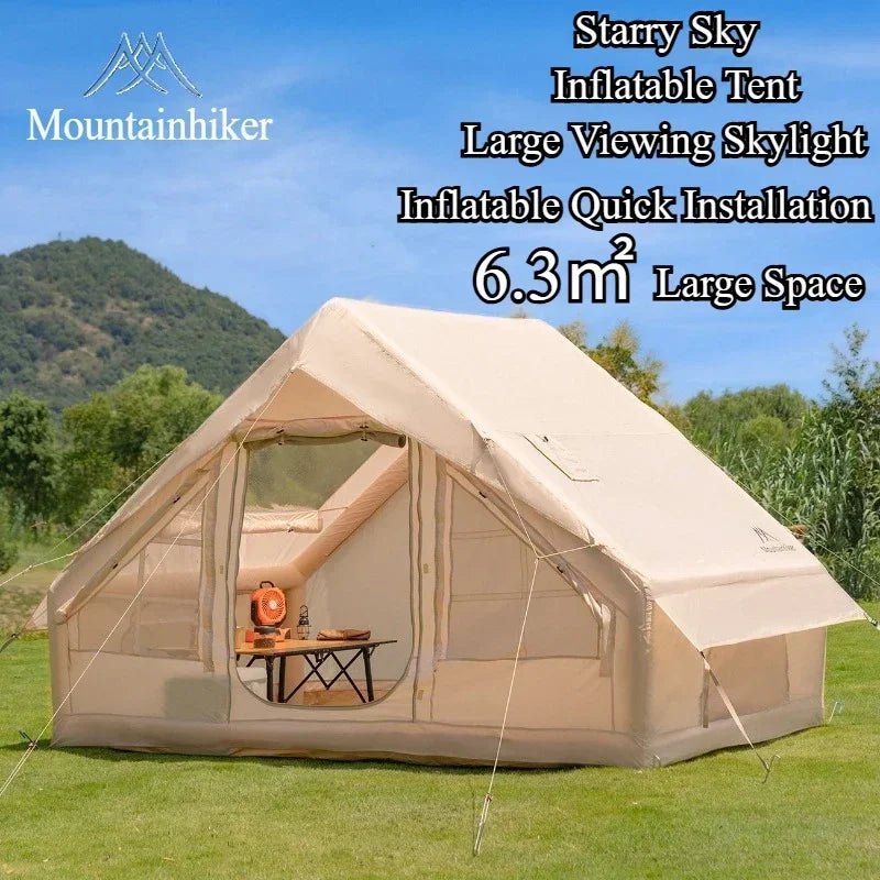 Tente Gonflable Ciel Étoilé 6,3m² — Lucarne Camping 3-4 Personnes Anti-UV