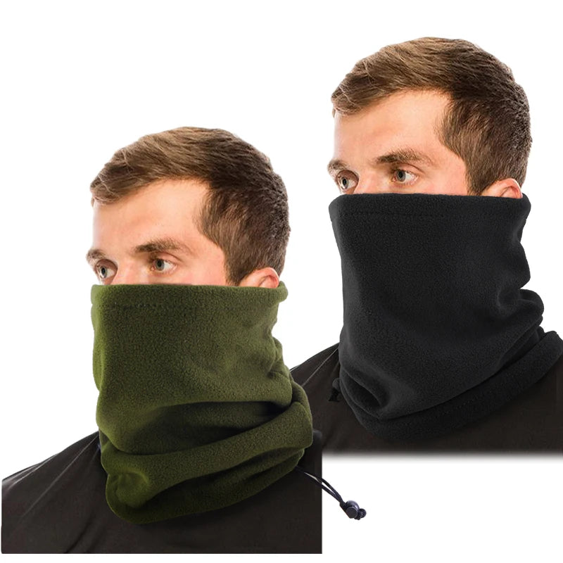 Gorro polar cálido para invierno, bufanda, braga de cuello ajustable para deportes de invierno, pesca, patinaje, correr, ciclismo