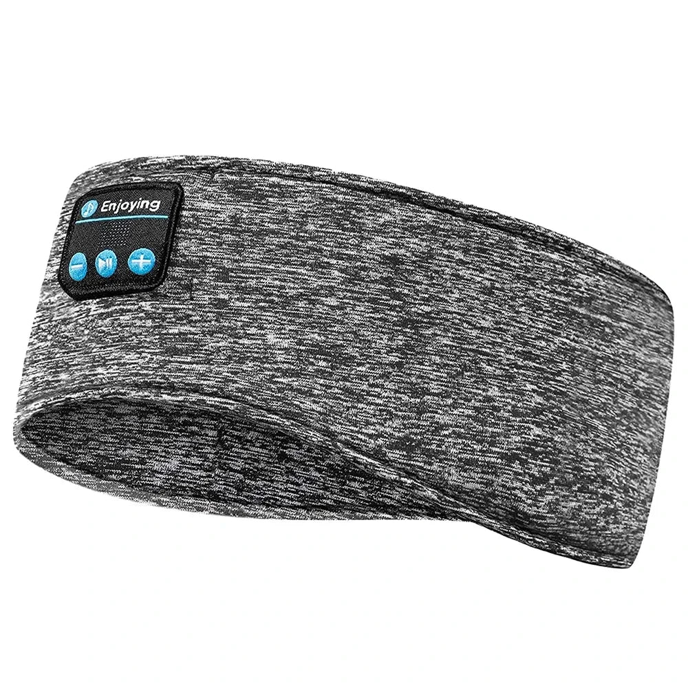 HUAWEISHI Auriculares deportivos Bluetooth 5.0 diadema elástica inalámbrica para dormir, máscara de ojos, auriculares inalámbricos, diadema