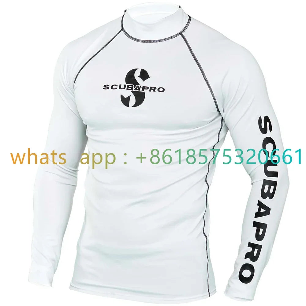 Men's Surf Wetsuit, UV Sun Protection, Long Sleeve Diving Suits, Quick Dry, Tight Sportswear for Swimming, Rash Guard
