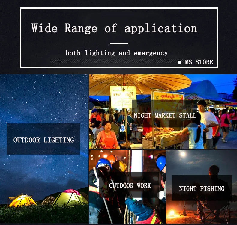 MOSLIGHTING extérieur LED Camping lumière 4 Modes MiNi Portable accrocher tente lampe USB Rechargeable Portable étanche lumière de secours