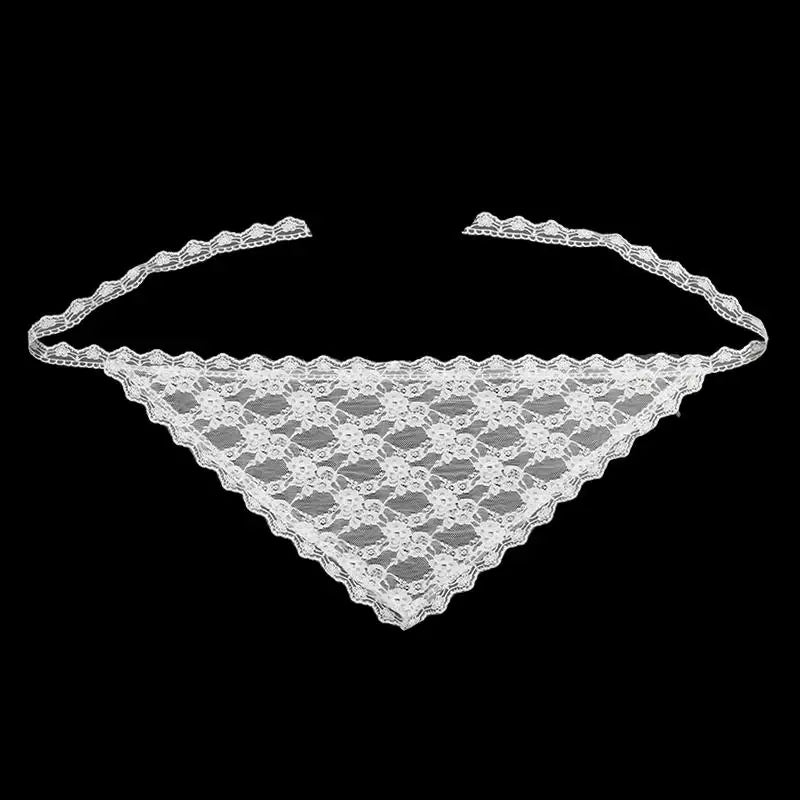 Minifalda de encaje triangular para mujer, media falda apilada estilo coreano, delantal pequeño, cortina de cadera, gasa suave, de moda