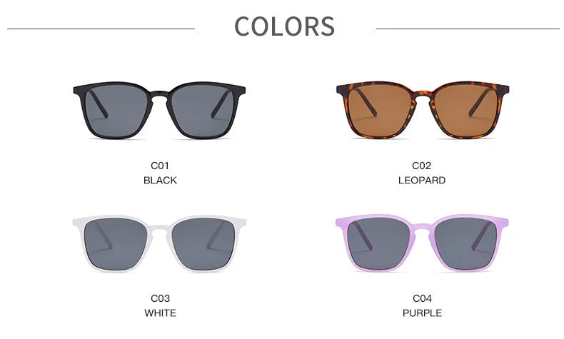 Lunettes de soleil carrées vintage tendance pour femmes — rétro