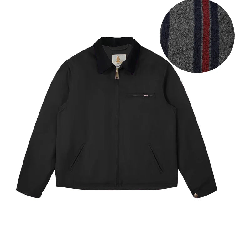 DAFEILI Fall Winter J30 Lined Blanket Casual Vintage Washed Canvas Detroit Workwear Jackets