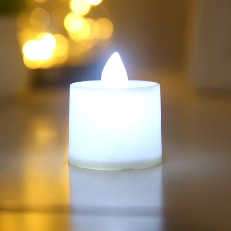 Vela LED a pilas, vela de té falsa sin llama, para bodas, fiestas de cumpleaños, decoración del hogar, candelabro