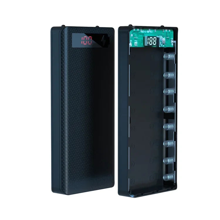 Boîtier de rangement pour batteries 8/10*18650 sans soudure, double USB, étui de batterie externe DIY, support de batterie 8/10*18650, chargeurs rapides PD