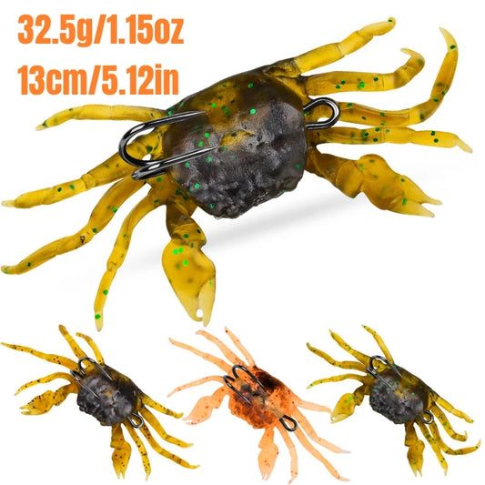 ZUKIBO Leurres Souples en Crabe — Appat Fond Pêche en Mer