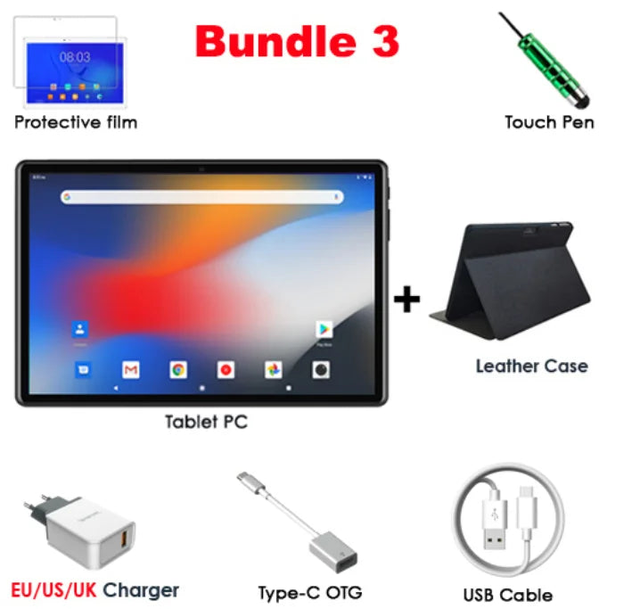 Global Pad-Perseverance 4G Tablet, Octa Core, Android 12, PC Computer, Eye Care for Tourists, Phone Call, WiFi, Bluetooth, Original, New, 2024