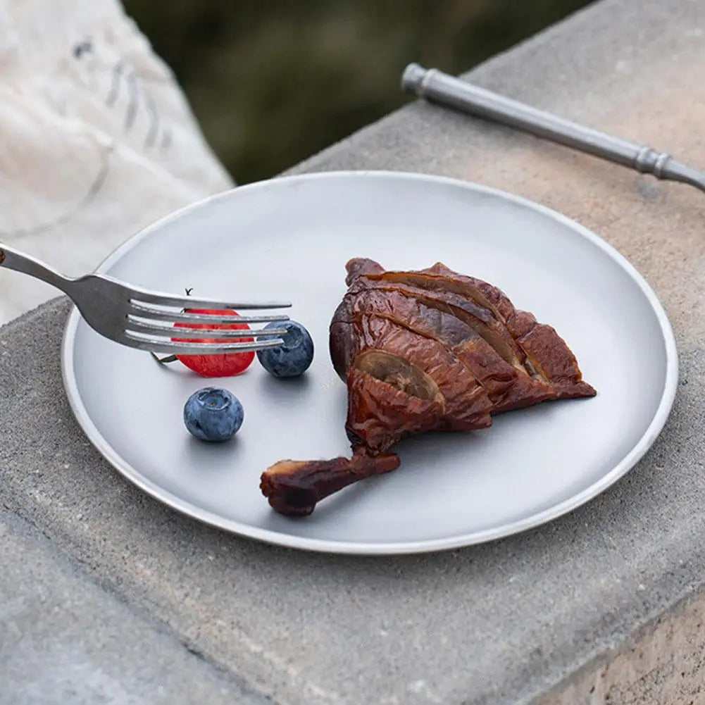 Camping Plaque de camping ultra légère en titane |   Vaisselle de salle à manger extérieure empilable |   Pour sac à dos randonnée pique-nique barbecue
