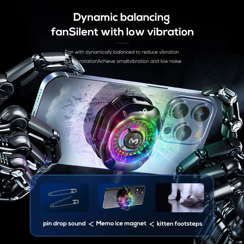 Refroidisseur téléphone portable USB — ventilateur gaming, streaming, dissipateur de chaleur