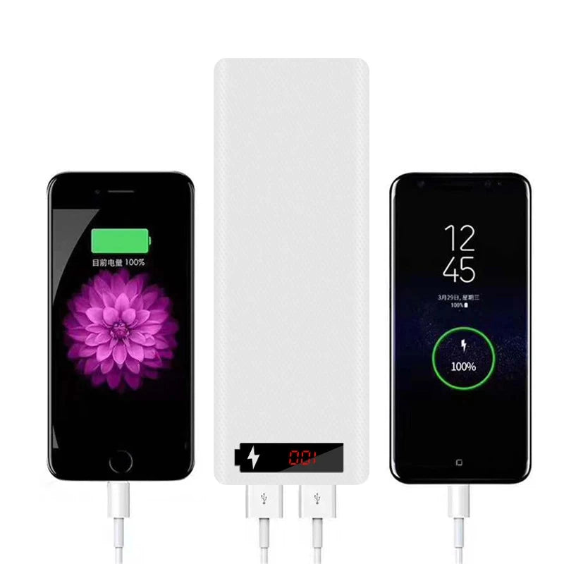 8/10*18650 batterie externe support de la boîte de batterie Portable double USB Type C coque de Charge pour iPhone Xiaomi Huawei 18650 boîtiers de batterie