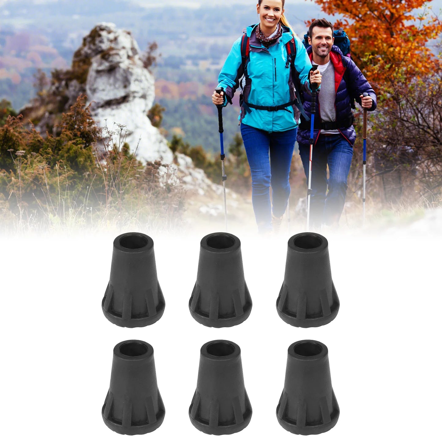 /ensemble remplacement en plein air Trekking randonnée pôle pointe fin bâton de marche couverture protecteur bâton de marche pointe fin canne protecteur