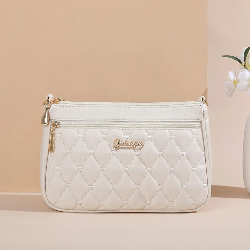 Sac à Main Brodé Femme Cuir — Messenger Boule de Cheveux Mode