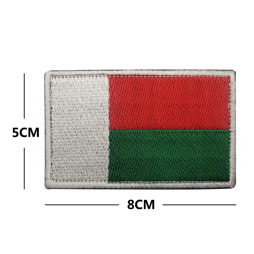Bandera de África 3D Egipto Kenia Argelia Nigeria Angola Túnez Marruecos Sudán Malta Namibia Ghana Mozambique Banderas Parches bordados