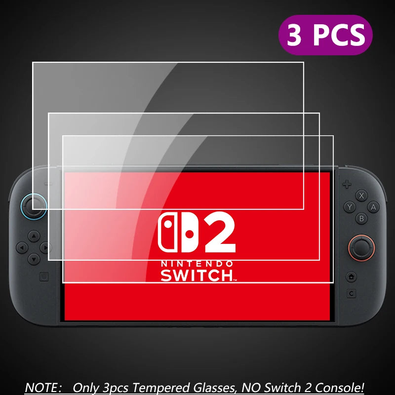 Protecteur d'écran en verre trempé HD pour console portable 2025 — transparent, anti-rayures