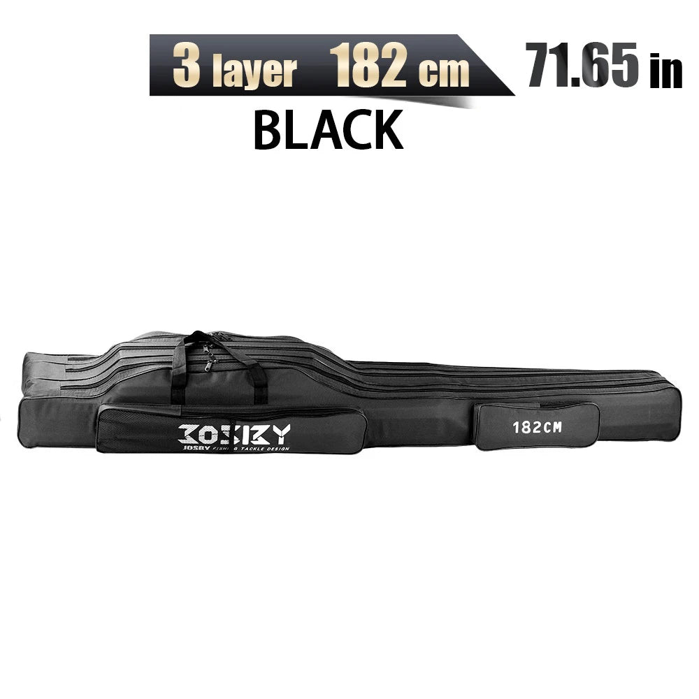Porte-canne à pêche pliable et Portable, sac de rangement pour outils de moulinet, étui 122cm / 152cm / 182cm