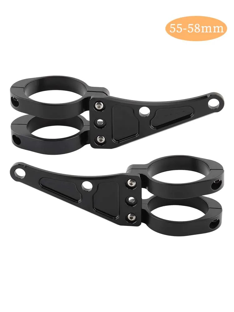 Abrazaderas de montaje para tubo de horquilla de motocicleta, soporte de luz para sauna, 33mm-58mm, 54mm, 49mm, 45mm, 41mm, 37mm, Bobber 73Universal